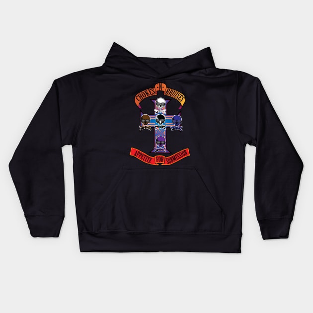 Appetite for submissions Kids Hoodie by huwagpobjj